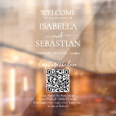 Autocollant Pour Fenêtre Bienvenue Mariage de code QR miroir Decal Vinyl pe (Feuille 2)