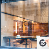 Autocollant Pour Fenêtre Bienvenue Noir À Notre Décal De Miroir De Mariage  (Fenêtre de café)