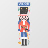 Autocollant Pour Fenêtre Bienvenue Nutcracker Soldat Noël (Feuille)