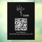 Autocollant Pour Fenêtre Bienvenue QR Code Scan pour connecter le Wi-Fi (Feuille 3)