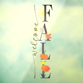 Autocollant Pour Fenêtre Bienvenue saison automnale feuilles Fleur de citro (Feuille 3)