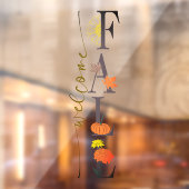 Autocollant Pour Fenêtre Bienvenue saison automnale feuilles Fleur de citro (Feuille 2)