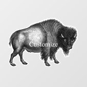 Autocollant Pour Fenêtre Big Bison Buffalo Thunder-Cove (Feuille)