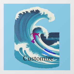 Autocollant Pour Fenêtre Big Wave Surfer Thunder_Cove