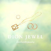 Autocollant Pour Fenêtre  Bijoux artisanaux Moderne Logo Professionnel (Feuille 3)