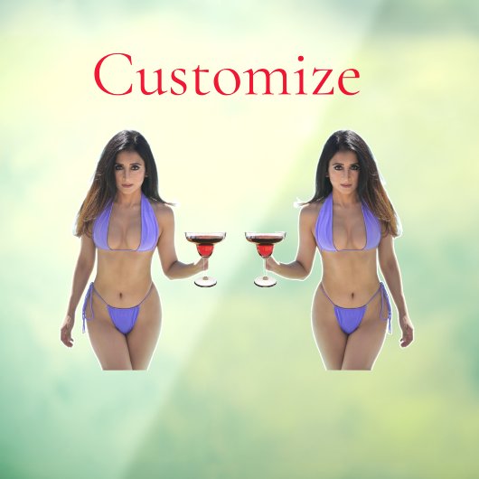 Autocollant Pour Fenêtre Bikini brun beauté Thunder_Cove (Feuille 3)