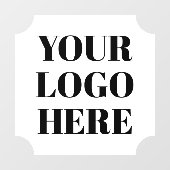 Autocollant Pour Fenêtre Billet blanc Carré Forme logo d'entreprise (Feuille)