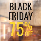 Autocollant Pour Fenêtre Black Friday Store Vente Entreprise Noir et Jaune (Feuille 2)