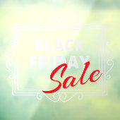 Autocollant Pour Fenêtre Black Friday Store Vente Rouge et blanc (Feuille 3)