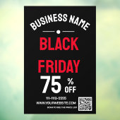 Autocollant Pour Fenêtre Black Friday Vente de magasin noir (Feuille 3)