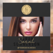 Autocollant Pour Fenêtre Black Gold Logo Social Media Makeup Studio (Feuille 2)
