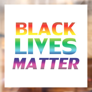 Autocollant Pour Fenêtre Black Lives Matt - Diagramme arc-en-ciel