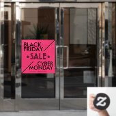 Autocollant Pour Fenêtre Black Vendredi Cyber Lundi Vente (Porte de bureau)