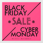 Autocollant Pour Fenêtre Black Vendredi Cyber Lundi Vente (Feuille)