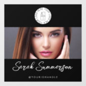 Autocollant Pour Fenêtre Black White Logo Photo Makeup Studio (Feuille)