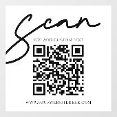 Autocollant Pour Fenêtre Blanc Moderne Simple promotionnel Business QR Code (Feuille)