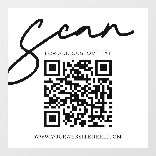 Autocollant Pour Fenêtre Blanc Moderne Simple promotionnel Business QR Code (Feuille)