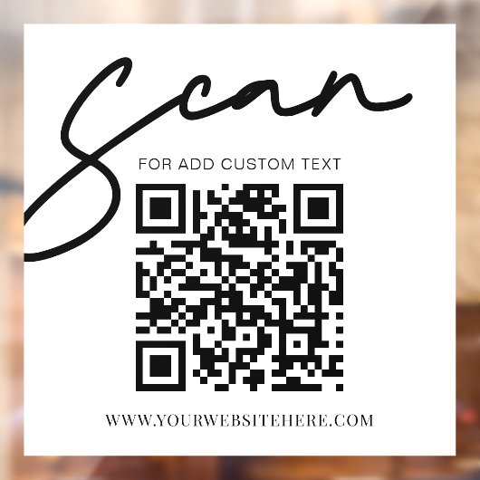 Autocollant Pour Fenêtre Blanc Moderne Simple promotionnel Business QR Code (Feuille 2)