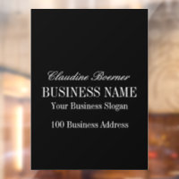 Blanc sur Noir Fenêtre Clous de Decal Business Hom