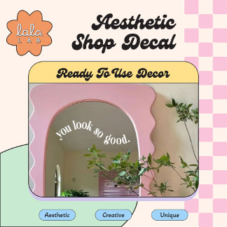 Autocollant Pour Fenêtre Blanc Vous Avez L'Air Si Bon Miroir Et Clouage De