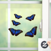 Autocollant Pour Fenêtre Bleu Morpho Papillons fenêtre Clouture (Maison)