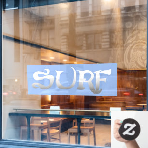 Autocollant Pour Fenêtre Bleu surf grande fenêtre agrafe avant