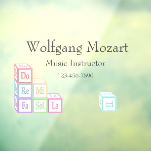 Autocollant Pour Fenêtre Blocs pour bébés musicaux Customisé Studio scolair