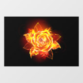 Autocollant Pour Fenêtre Blooming Fire Rose (Feuille)