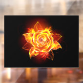 Autocollant Pour Fenêtre Blooming Fire Rose (Feuille 2)