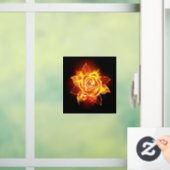 Autocollant Pour Fenêtre Blooming Fire Rose (Maison)
