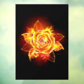 Autocollant Pour Fenêtre Blooming Fire Rose (Feuille 3)