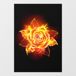 Autocollant Pour Fenêtre Blooming Fire Rose