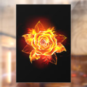 Autocollant Pour Fenêtre Blooming Fire Rose (Feuille 2)