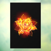 Autocollant Pour Fenêtre Blooming Fire Rose (Feuille 3)