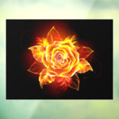Autocollant Pour Fenêtre Blooming Fire Rose (Feuille 3)