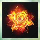 Autocollant Pour Fenêtre Blooming Fire Rose (Feuille 3)