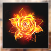 Autocollant Pour Fenêtre Blooming Fire Rose (Feuille 2)