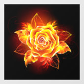 Autocollant Pour Fenêtre Blooming Fire Rose (Feuille)