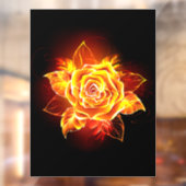 Autocollant Pour Fenêtre Blooming Fire Rose (Feuille 2)