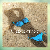 Autocollant Pour Fenêtre Blue Bikini Beach Sand Thunder_Cove (Feuille 3)