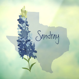 Autocollant Pour Fenêtre Bluebonnet personnalisé Texas