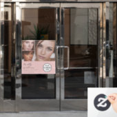 Autocollant Pour Fenêtre Blush Pink Script Logo Photo Makeup Studio Window (Porte de bureau)