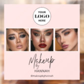 Autocollant Pour Fenêtre Blush Script Logo Photo Makeup Studio (Feuille 2)