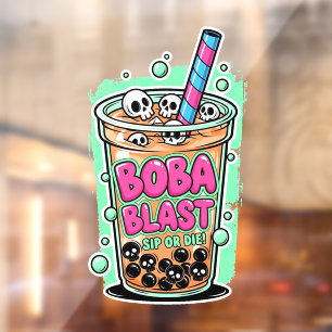 Autocollant Pour Fenêtre Boba Blast – À boire ou à mourir !