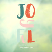 Autocollant Pour Fenêtre Boho écriture audacieuse Joyeux Noël lettres (Feuille 3)