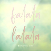 Autocollant Pour Fenêtre Boho Falala Script Rose & Marron (Feuille 3)