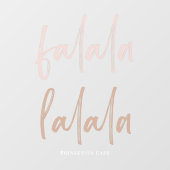 Autocollant Pour Fenêtre Boho Falala Script Rose & Marron (Feuille)