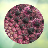 Autocollant Pour Fenêtre Boho Funky Eclectique Rose Noir Abstrait Fractal (Feuille 3)