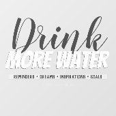 Autocollant Pour Fenêtre Boire décontracté Plus de rappel d'eau Modèle (Feuille)