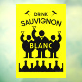 Autocollant Pour Fenêtre Boisson de vin Sauvignon Blanc (Feuille 3)